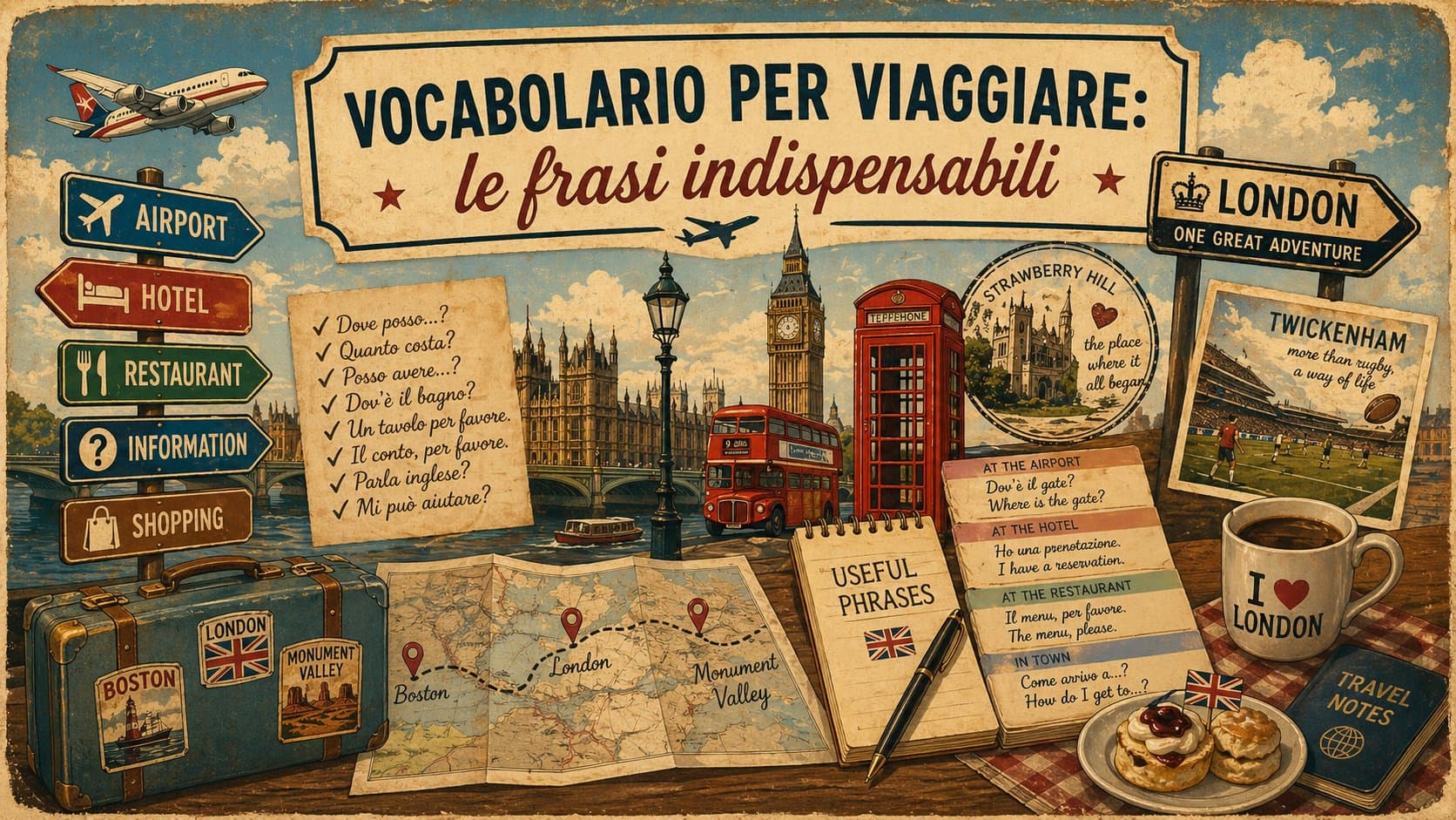 Vocabolario per viaggiare: frasi indispensabili